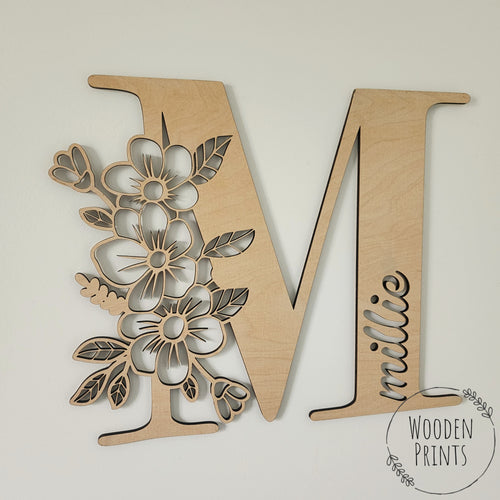 Floral Letter Name Sign