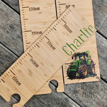 personalised height ruler tractor