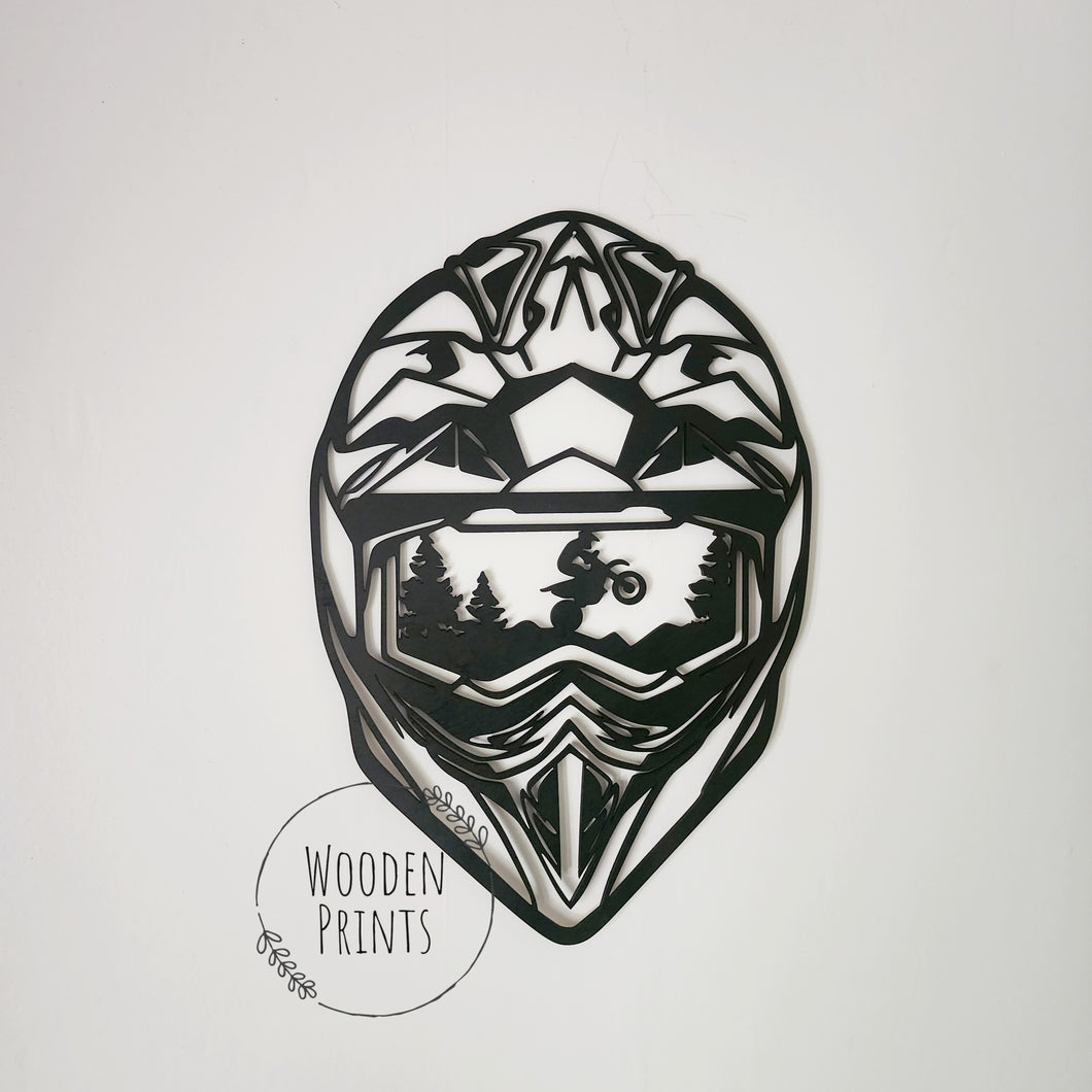 Moto-X Helmet Wall Art